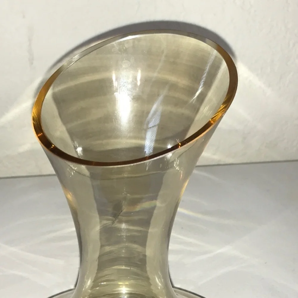 Ships Wine Decanter Slant Top W/ Round Bottom Champagne Crystal Decanter